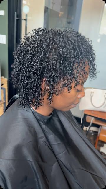Short, defined curls after a GinaCurl